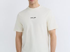 Футболка с принтом и вышивкой, Белый