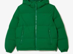 Мужская стеганая водоотталкивающая короткая куртка Lacoste