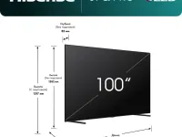 Телевизор Hisense 100U7Q PRO угольно-серый Mini-LED UHD 165Hz Smart TV, 100", LED 4K UHD, 165 Гц, Smart TV, серый