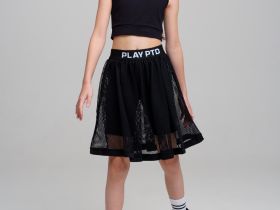 Комплект трикотажный для девочек: фуфайка (футболка), топ, шорты