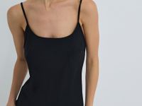 Платье на тонких бретелях, Черный