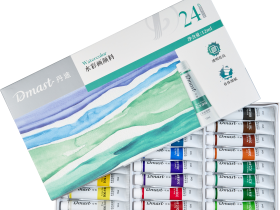 Набор акварели Dmast 24 тубы по 12 мл в картонной упаковке