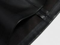 Мини-юбка из искусственной кожи, Черный