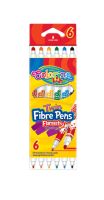 Набор фломастеров Colorino, 6 цветов, двусторонние