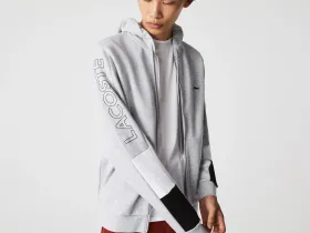 Мужская флисовая толстовка Lacoste на молнии