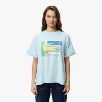 Женская футболка Lacoste из хлопка