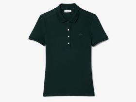 Женское поло Lacoste приталенного кроя из эластичного хлопка