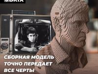 Картонный 3D конструктор QBRIX "Лицо со шрамом"