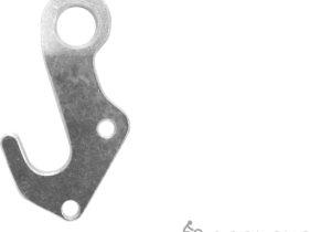 Держатель заднего переключателя "петух" Meta №104 фрезерованный (серебристый)