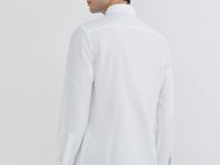 Рубашка из структурной ткани, Белый
