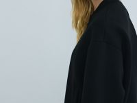 Бомбер из неопрена, Черный