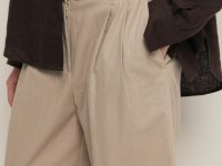 Укороченные брюки из конопляной ткани с хлопком