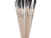 Кисть белка №16 плоская Roubloff "1422" длинная ручка п/лак