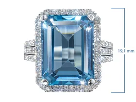 Кольцо из белого золота с топазом э4771кц04204020