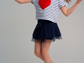 Фуфайка трикотажная для девочек (футболка)