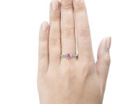 Кольцо из белого золота э0912кц06210022_pink