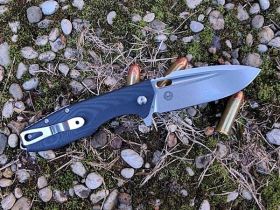 Нож складной Caracal Flipper, Designed by Boris Manasherov, Boker Plus 01BO771, сталь D2 Stonewashed Plain, рукоять стеклотекстолит G10