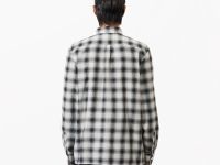 Фланелевая рубашка Lacoste приталенного кроя в клетку из смеси хлопка и шерсти