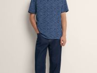 Поло из хлопка с цветочным принтом