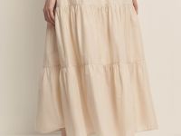 Юбка макси на резинке со съемной подкладкой