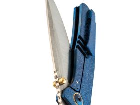 Складной нож Assassin knives Argo 2.0, сталь M398, рукоять титан, синий