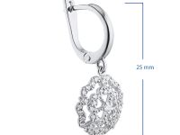Серьги из белого золота с бриллиантами э0901сг04202837