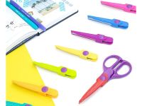 Ножницы детские фигурные MILAN "ZIGZAG" 16 см, с 7 сменными насадками-лезвиями, европодвес