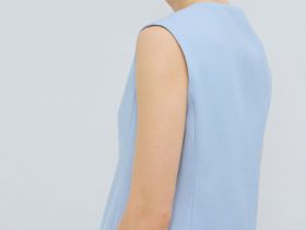 Жилет из поливискозы, Голубой