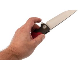 Складной нож Maxace Goliath Red, сталь Bohler K110, рукоять G10 красный/темный больстер