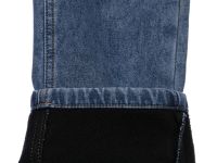 Брюки текстильные джинсовые утепленные флисом для девочек