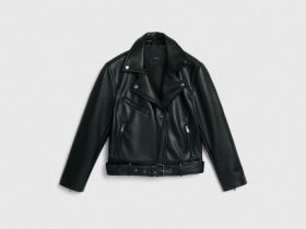 Куртка из искусственной кожи, Черный