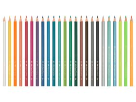 Набор карандашей цветные Faber-Castell "Dinosaur", 18 цв. + 3 цв. металл. + 3 цв. неон. + наклейки,
