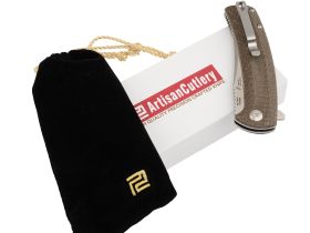 Складной нож Artisan Arroyo, сталь AR-RPM9, рукоять микарта