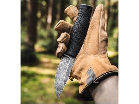 Нож с фиксированным клинком Boker Bronco Mini, сталь 80CrV2, рукоять TPE, черный