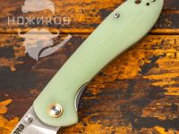 Складной нож CJRB Feldspar, сталь D2, рукоять G10, зеленый