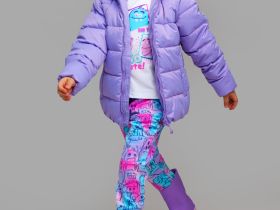 Куртка текстильная с полиуретановым покрытием для девочек