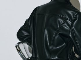 Куртка из искусственной кожи, Черный