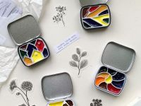 Палетка для красок "Ракушка" 6х5 см, цвет черный, пластик белый