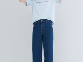 Футболка с принтом, Голубой