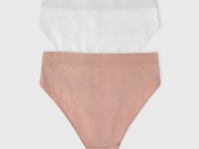 Трусы с высокой посадкой, 2 шт., Розовый