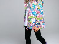 Куртка текстильная с полиуретановым покрытием для девочек (ветровка)