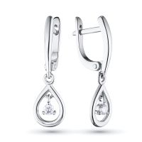 Серьги из серебра с бриллиантами э0601сг05185800
