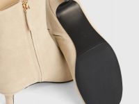 Ботильоны из натуральной замши, Бежевый