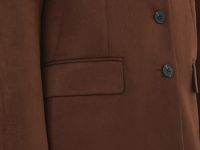 Однобортный жакет из замши, Оранжевый