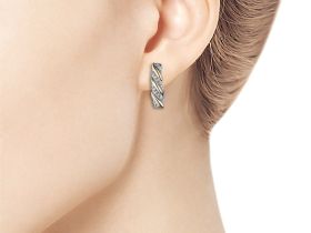Серьги из комбинированного золота с бриллиантами э1001сг07200358