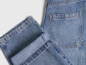 Объёмные джинсы Baggy для девочек, Голубой