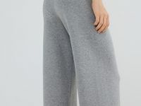 Вязаные широкие брюки, Серый