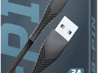 Кабель BoraSCO USB to Apple Lightning 3A 1m Black