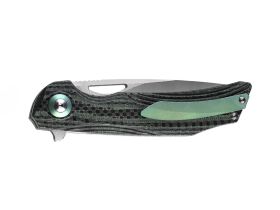 Складной нож Bestech Falko, сталь 154CM, рукоять G10/Carbon fiber, зеленый
