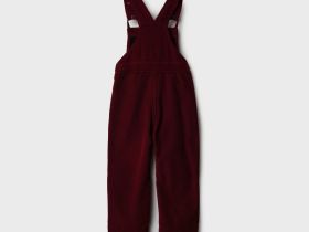 Полукомбинезон текстильный утепленный флисом для девочек